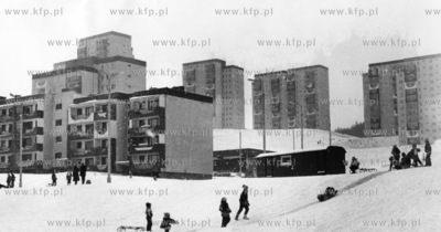 Zima na osiedlu Niedzwiednik w Gdansku. 02.1985 odb_03_169...