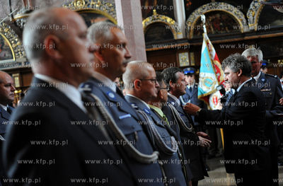 Gdansk. Dwor Artusa. Swieto Policji. Podczas uroczystosci...