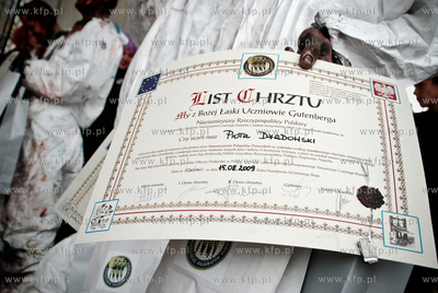 Jedna z atrakcji Jarmarku sw. Dominika byl chrzest...