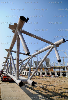 Budowa stadionu PGE Arena na Gdanskiej Letnicy. Nz....