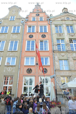 Gdansk. Dlugi Targ. Happening pt Aktorzy Przyjechali...