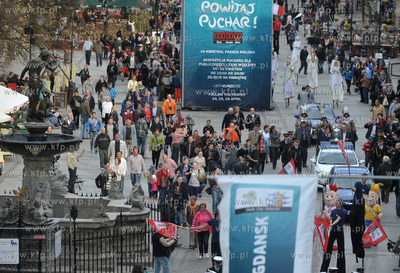 Oficjalne powitanie pucharu Henri Delaunaya w Gdansku....