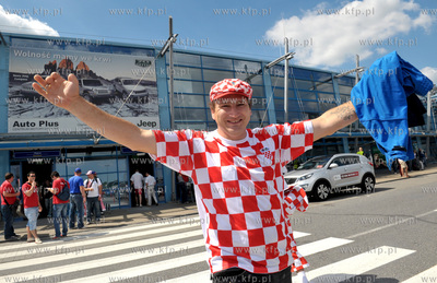 Gdansk, Rebiechowo. Chorwaccy kibice przylecieli samolotem...
