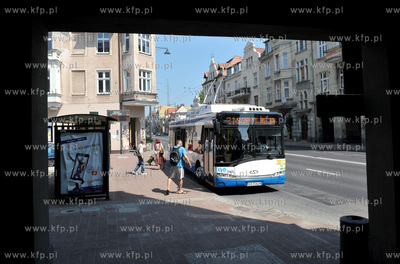 Sopot. Aleja Niepodległości. Przystanek komunikacji...