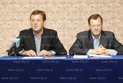 Sopot. Hotel Europa. Konferencja prasowa Cezarego Jakubowskiego...