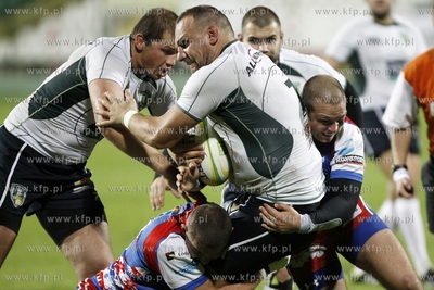 Ekstraliga rugby. Mecz Lechia Gdansk - Budowlani Lodz....