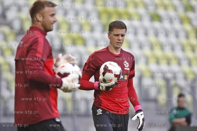 Gdansk. PGE Arena. Trening reprezentacji Polski wpilce...