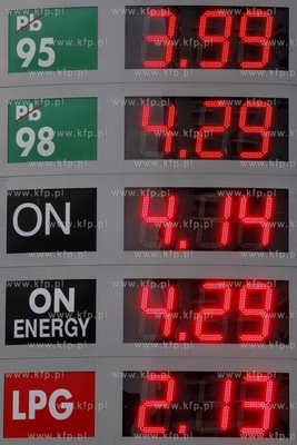 Gdansk Przymorze. Cena benzyny E 95  na stacji Leclerc...