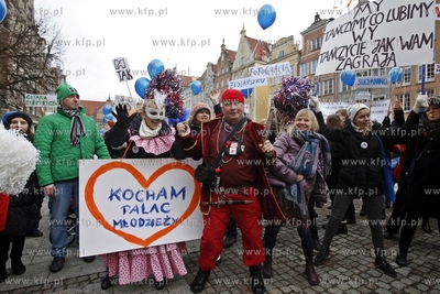 Demonstracja w obronie Pałacu Młodzieży w Gdańsku.
31.01.2015
fot....