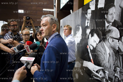 Gdańsk. 37. Rocznica Porozumień Sierpniowych. Konferencja...
