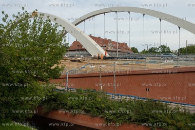 Budowa drugiej nitki wiaduktu Biskupia Górka. 4.08.2020...