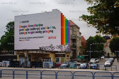 Gdańsk, ul. Grunwaldzka. Netflix wspiera osoby LGBT...