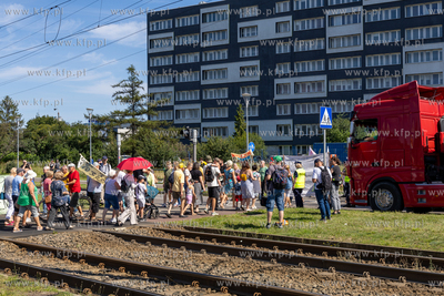 Gdańsk Letnica. Protest mieszkańców przyportowych...