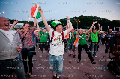 Gdansk. Fanzone - Strefa Kibica na Placu Zebran Ludowych....