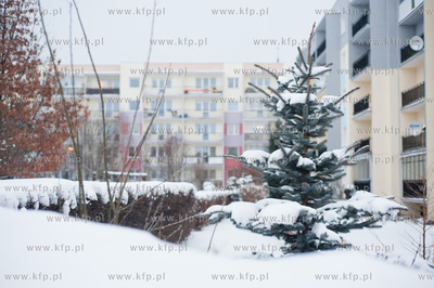 Gdansk. Chelm. Zima obfitujaca w silne opady sniegu...