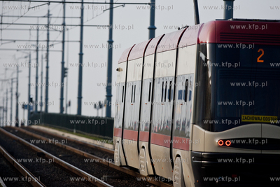 Gdansk. Tramwaj ZKM na Al. Vaclava Havla.
18.04.2013
fot....