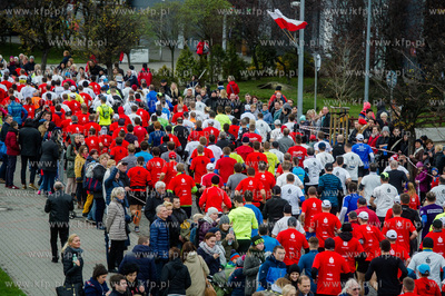 Gdynia. Skwer Kosciuszki. Start Biegu Niepodleglosci....