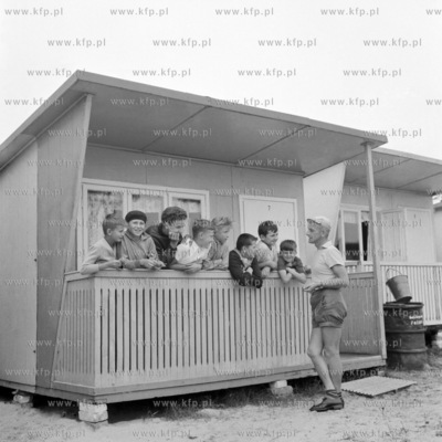 Młodzież na wakacjach. (lata60). 1961 0008013z Fot....