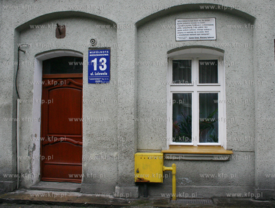 Wejscie do kamiennicy przy ul. Lelewela 13 w Gdansku...