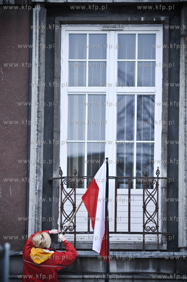 Stare Miasto w Gdansku. Zaloba narodowa po katastrofie...