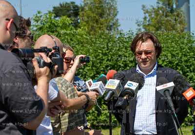 Gdansk, Rebiechowo. Konferencja prasowa dyrektora OLT...