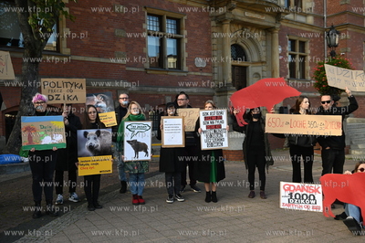 Siedziba Rady Miasta Gdańska. Protest aktywistów...