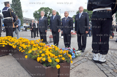 Spotkanie prezydentow Grupy Wyszehradzkiej. Ceremonia...