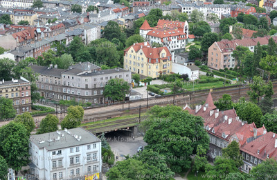 Wrzeszcz. Widok na wiadukt kolejowy przy ul. Dmowskiego...