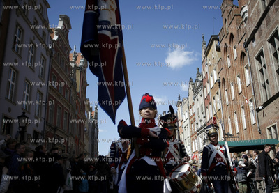 Gdansk.Ul. Dluga inscenizacja wjazdu Napoleona i jego...