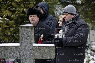 Gdansk. Cmentarz lostowicki. Pogrzeb perkusity zespolu...