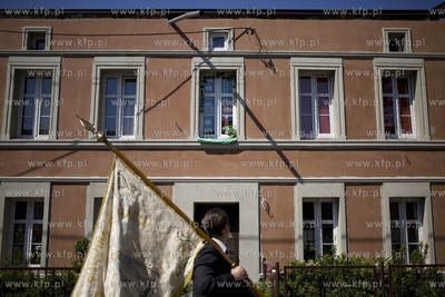 Procesja Bozego Ciala w gdanskiej dzielnicy Letnica....