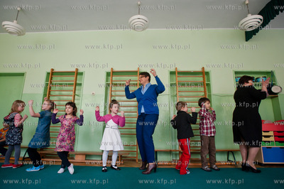 Gdansk. Zaspa. Przedszkole nr 66. Wizyta wiceministra...