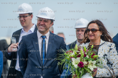 Gdansk. Wrzeszcz. Uroczystosc zawieszenia wiechy na...