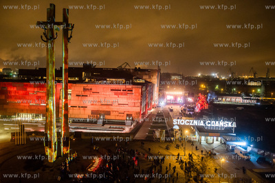 Gdańsk. Plac Solidarności. Obchody 35. rocznicy stanu...