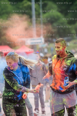 Gdańsk. Plac Zebrań Ludowych. Festiwal Kolorów Nocy...