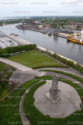 Westerplatte w porcie Gdańsk z lotu ptaka. 25.05.2009...