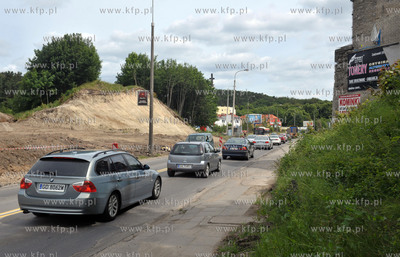 Gdansk. Budowa Trasy Slowackiego, etap II od ul. Potokowej...