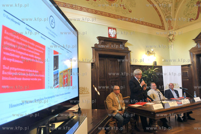 Gdansk - Nowy Ratusz . Konferencja prasowa poswiecona...