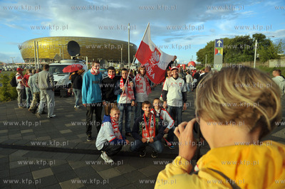 Gdansk. PGE Arena. Mecz towarzyski Polska- Dania. Nz....