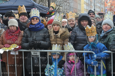 Orszak Trzech Kroli przeszedl ulicami Gdanska. 06.01.2015...