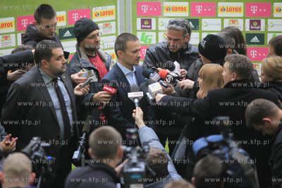 Gdansk. PGE Arena. Konferencja prasowa nowego trenera...