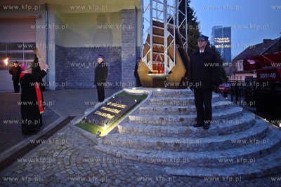 Komenda Wojewodzka PSP w Gdansku. Uroczystosc odsloniecia...