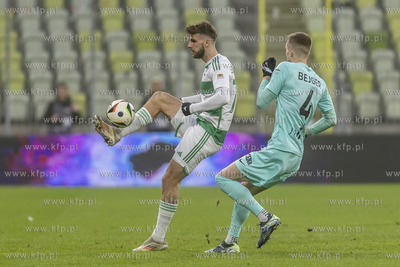 Lechia Gdańsk - Sląsk Wrocław. Nz. Kacper Sezonienko...