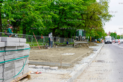 Remont chodnika między Huciskiem a Podwalem Grodzkim....