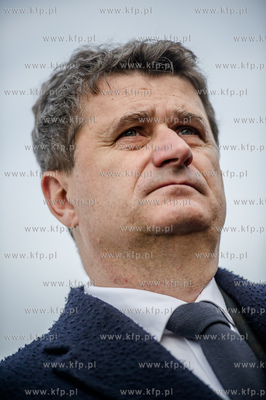 Gdansk. Plac Solidarnosci. Konferencja Janusza Palikota,...