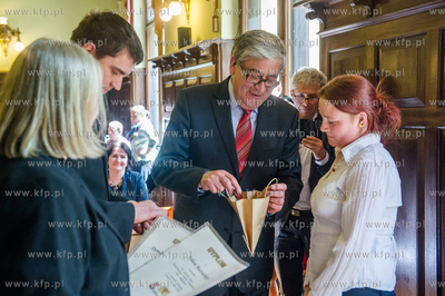 Gdansk. Nowy Ratusz. Uroczystosc wreczenia nagrod w...