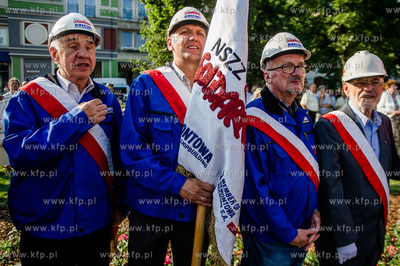 Gdansk. Wrzeszcz. Uroczystosc odslaniecia pomnika tragicznie...
