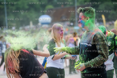 Gdańsk. Plac Zebrań Ludowych. Festiwal Kolorów Nocy...