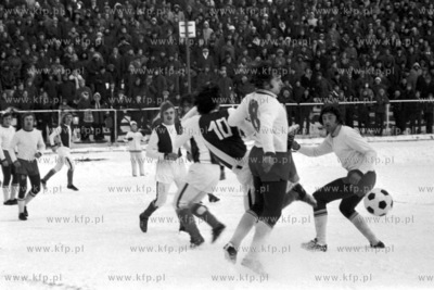 Mecz pilki noznej na stadionie w Gdansku Wrzeszczu...