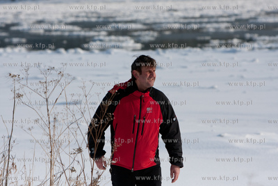 Swibno NZ Gdanski podroznik Marek Kaminski nad Wisla....